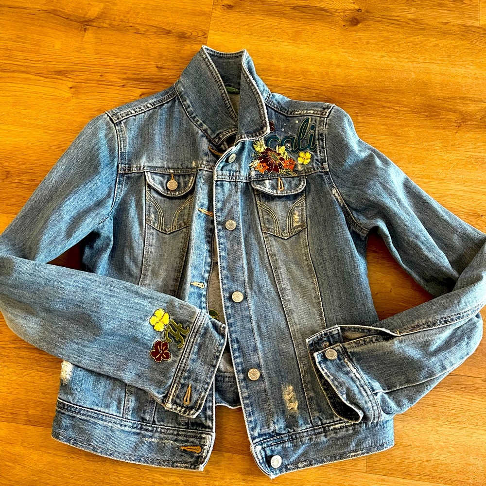Hollister Embroidered Jean Jacket